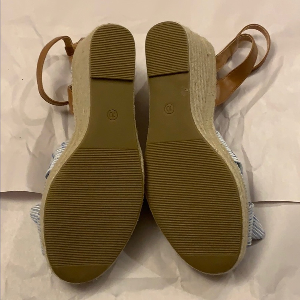 Nautica Sandal Wedges blue and white size 10 - Picture 5 of 5